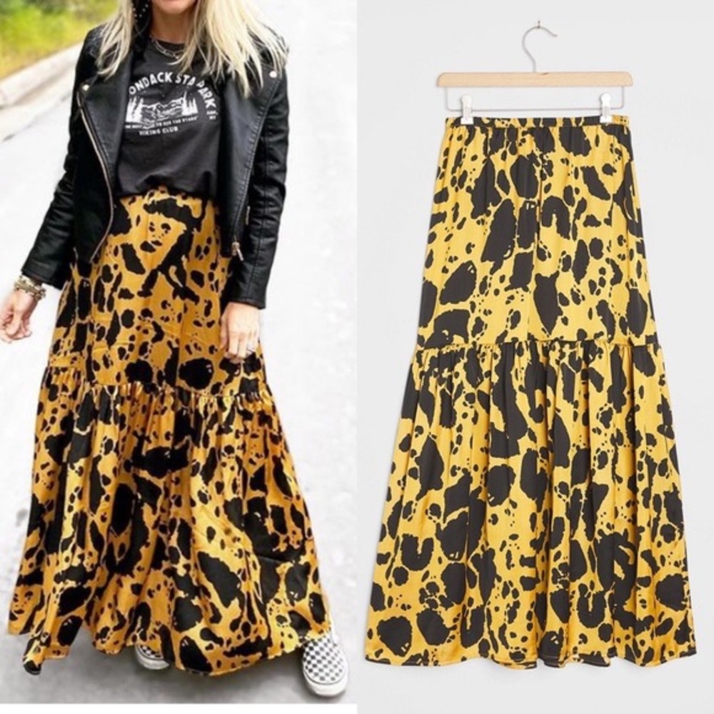 ANTHROPOLOGIE / Corey Lynn Calter Kisa Maxi Skirt - Animal Print